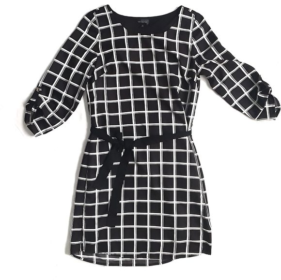 The Limited Dresses & Skirts - The Limited Grid Printed Midi Dress